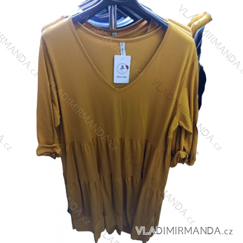 Šaty oversize dlhý rukáv dámske nadrozměr (XL / 2XL ONE SIZE) TALIANSKÁ MÓDA IM722190