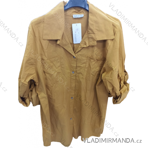 Košeľa oversize dlhý rukáv dámska nadrozmer (M/L ONE SIZE) TALIANSKA MóDA IM722197