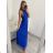 Šaty dlhé elegantné spoločenské bez rukávov dámske (L/XL ONE SIZE) TALIANSKA MÓDA IMM22FS52701/DR L/XL biela