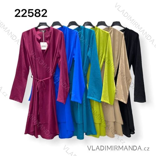 Šaty dlhý rukáv dámske (S/M ONE SIZE) TALIANSKA MÓDA IMPHD2222582