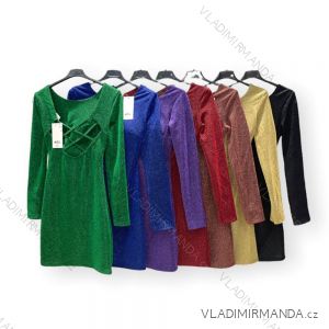 Šaty dlhý rukáv dámske (S/M ONE SIZE) TALIANSKA MÓDA IMPHD223548