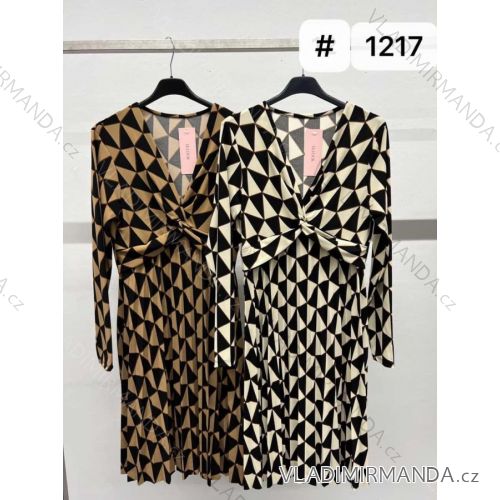 Šaty elegantný dlhý rukáv dámske (S/M ONE SIZE) TALIANSKA MÓDA IMM22ll1217