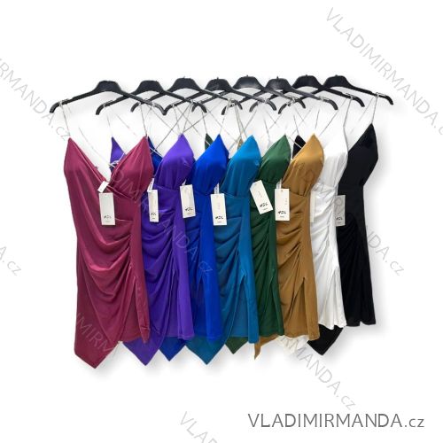 Šaty elegantné na ramienka dámske (S/M ONE SIZE) TALIANSKA MÓDA IMPHD2221043