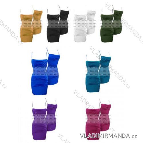 Šaty sexy mini na ramienka dámske (S/M ONE SIZE) TALIANSKA MÓDA IMPHD2221045