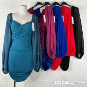 Šaty elegantný dlhý rukáv dámske (S/M ONE SIZE) TALIANSKA MÓDA IMPBB22a11150