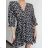 Šaty letný dlhý rukáv dámske (S/M ONE SIZE) TALIANSKA MÓDA IMPBB22F11324A
