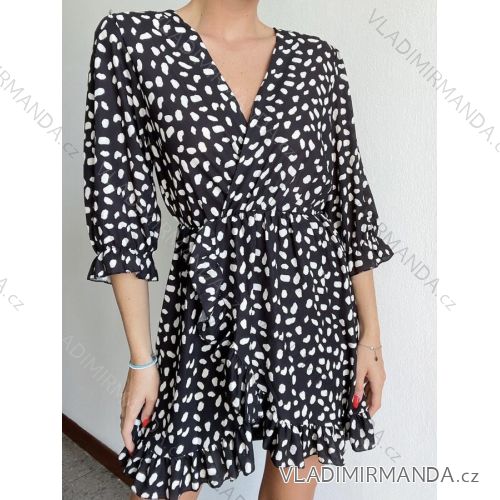 Šaty letný dlhý rukáv dámske (S/M ONE SIZE) TALIANSKA MÓDA IMPBB22F11324A