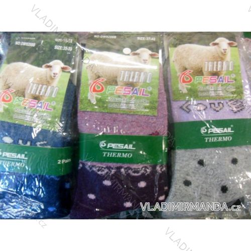 Ponožky teplé thermo vlnené dámske (35-42) PESAIL DW9208B