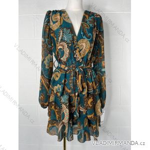 Šaty elegantní dlhý rukáv dámske (S/M ONE SIZE) TALIANSKA MÓDA IMPBB22B22926