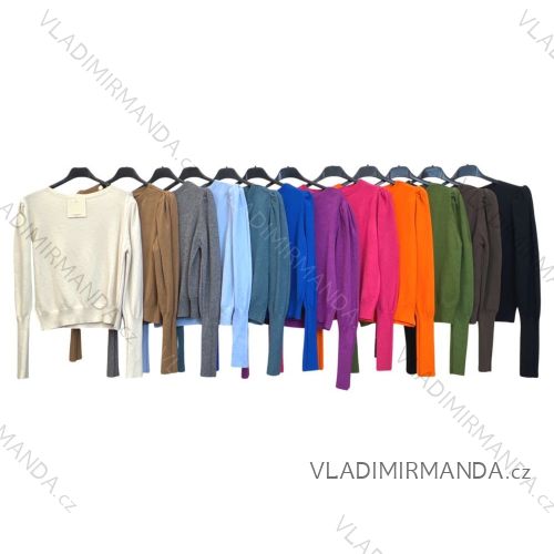 Sveter úpletový dlhý rukáv dámsky (S/M ONE SIZE) TALIANSKA MÓDA IMPLM22612000010