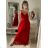 Šaty dlhé elegantné spoločenské na ramienka dámske (S/M ONE SIZE) TALIANSKA MÓDA IMPSH243670 béžová S/M