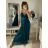Šaty dlhé elegantné spoločenské na ramienka dámske (S/M ONE SIZE) TALIANSKA MÓDA IMPSH243670 béžová S/M