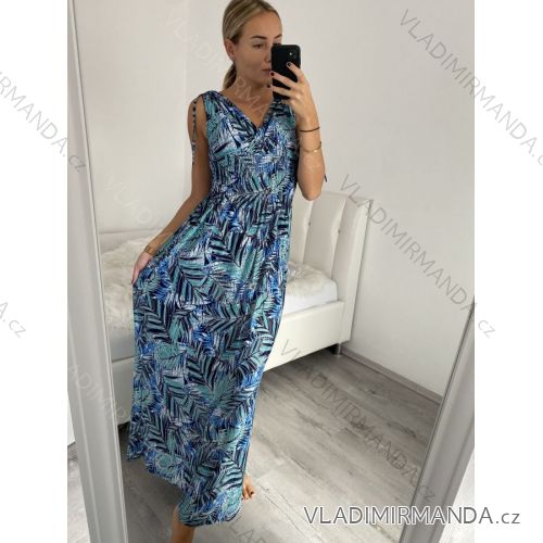 Šaty dlhé elegantné icecool bez rukávov dámske (M/L, XL/XXL) AINUOSI TALIANSKA MODA IMB22CEILA
