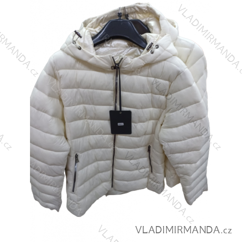 Bunda s kapucňou dlhý rukáv dámska nadrozmer (M-2XL) TALIANSKA MóDA IM322359