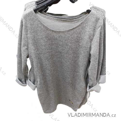 Šaty klasik teplé 3/4 rukáv dámske (S/M ONE SIZE) TALIANSKA MÓDA IM322365