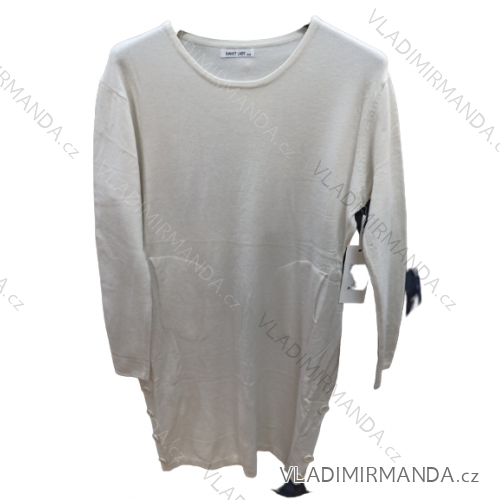 Šaty dlhý rukáv dámske nadrozmer (XL/2XL ONE SIZE) TALIANSKA MÓDA IM422691