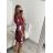 Šaty dlhý rukáv dámske (S/M/L ONE SIZE) TALIANSKA MÓDA IM622104 námornícka modrá S/M