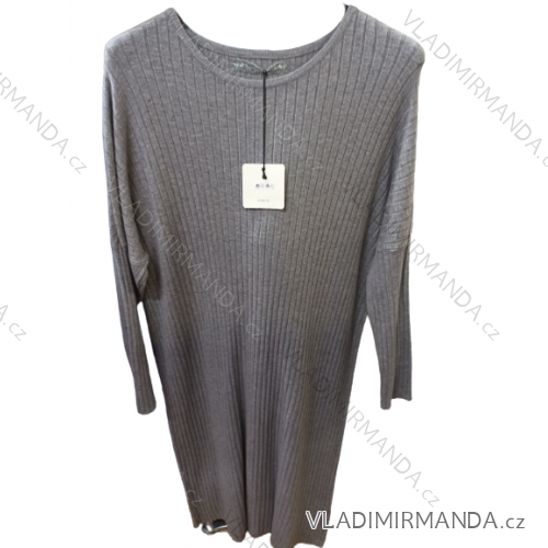 Šaty dlhý rukáv dámske nadrozmer (XL/2XL ONE SIZE) TALIANSKA MÓDA IM422719