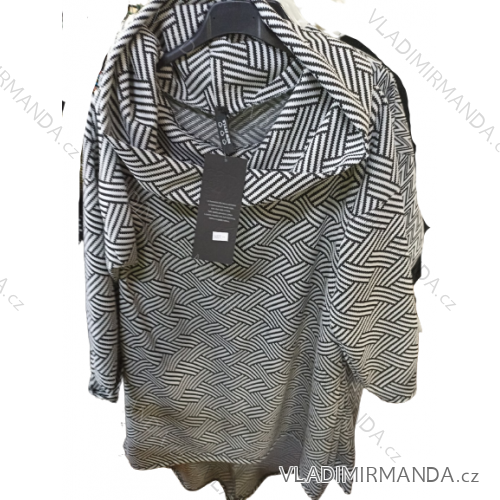 Šaty dlhý rukáv dámske nadrozmer (XL/2XL ONE SIZE) TALIANSKA MÓDA IM422724