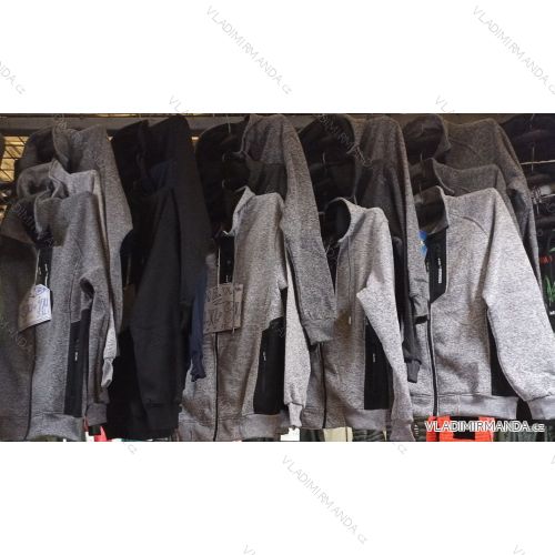 Mikina na zips dlhý rukáv pánska nadrozmer (M-3XL) TALIANSKA MÓDA MA922001