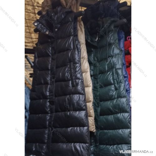 Vesta dlhá zips s kapucňou dlhý rukáv dámska nadrozmer (M-2XL) TALIANSKA MÓDA MA922003