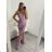 Šaty elegantné spoločenské dlhé na ramienka dámske (S/M ONE SIZE) TALIANSKA MóDA IMM22LS16104