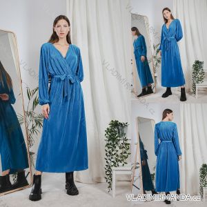 Šaty dlhé dlhý rukáv dámske (S/M ONE SIZE) TALIANSKA MÓDA IMPMM22363700012