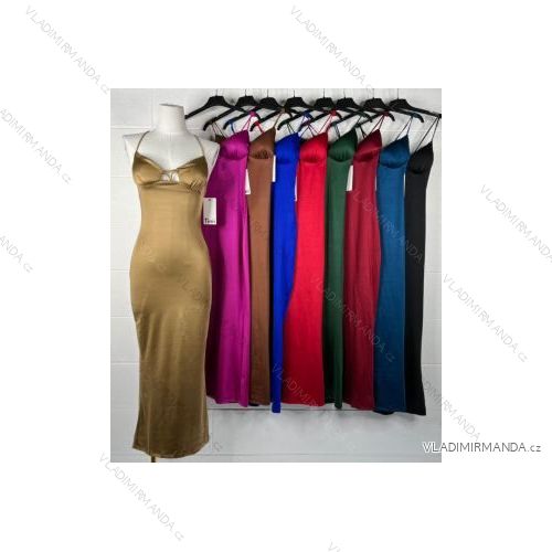 Šaty elegantné na ramienka dámske (S/M ONE SIZE) TALIANSKA MÓDA IMPBB22B22954