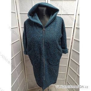 Kabát so zipsom s kapucňou dámska nadrozmer (3XL/4XL ONE SIZE) TALIANSKA MÓDA IM422832