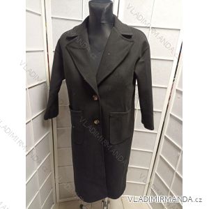 Kabát flaušový dámský nadrozměr (XL/2XL ONE SIZE) ITALSKÁ MÓDA IM422696