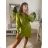 Šaty košeľové dlhý rukáv dámske (S/M ONE SIZE) TALIANSKA MóDA IM322307 čierna S/M