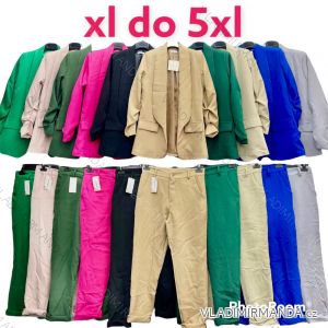 Súprava nohavice a sako dlhý rukáv dámska nadrozmer (XL-5XL) TALIANSKA MÓDA IMWC223233