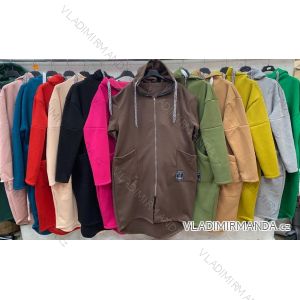 Mikina teplá s kapucňou na zips dlhý rukáv dámska (L/XL ONE SIZE) TALIANSKA MÓDA IMWGG223339