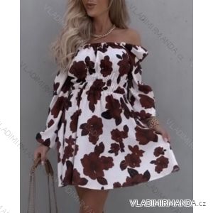 Šaty carmen dlhý rukáv dámske (S/M ONE SIZE) TALIANSKA MÓDA IMWGS223370