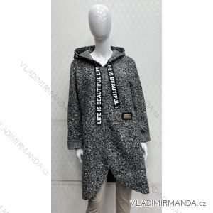 Kabát jesenný baránkový dámsky nadrozmer (XL/2XL ONE SIZE) TALIANSKA MÓDA IMWD223377