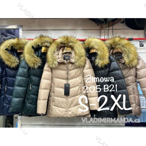 Bunda zimná s kapucňou dámska (S-2XL) TALIANSKA MÓDA PMWB22205B21