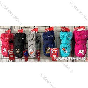 Rukavice palčiaky šušťákové lyžiarske detské dievčenské a chlapčenské (3-6let) Echt ECHT22C076