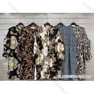Šaty elegantné košeľové oversize dlhý rukáv dámsky (S/M/L ONE SIZE) TALIANSKA MÓDA IMWGS223262