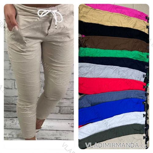 Nohavice strečové dlhé dámske (S-2XL) TALIANSKA MÓDA IMWGA223309