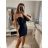 Šaty elegantné spoločenské na ramienka dámske (S/M ONE SIZE) TALIANSKA MÓDA IMM22LS23900