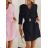 Šaty elegantné s opaskom dlhý rukáv dámske (S/M ONE SIZE) TALIANSKA MÓDA IMWB22298