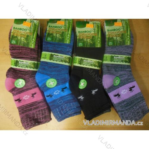 Ponožky teplé thermo zdravotné bambusové dámske (35-42) AMZF PB-5422