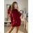 Šaty elegantné mini dlhý rukáv dámske (UNI S / M) TALIANSKA MODA IMM22928