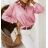 Košeľa oversize saténová dlhý rukáv dámska (S/M/L/XL ONE SIZE) TALIANSKA MODA IMD22794/DR staroružová L / XL