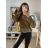 Košeľa oversize saténová dlhý rukáv dámska (S/M/L/XL ONE SIZE) TALIANSKA MODA IMD22794/DR staroružová L / XL