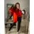 Košeľa oversize saténová dlhý rukáv dámska (S/M/L/XL ONE SIZE) TALIANSKA MODA IMD22794/DR staroružová L / XL