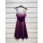 Šaty elegantní na ramínka dámské (S/M ONE SIZE) ITALSKÁ MÓDA IMPSH246451 biela S / M