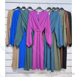 Šaty elegantný dlhý rukáv dámske (S/M ONE SIZE) TALIANSKA MÓDA IMPSH233302