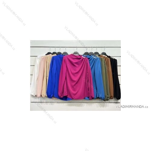 Tunika/blúzka dlhý rukáv dámska (S/M ONE SIZE) TALIANSKA MÓDA IMPSH2210602