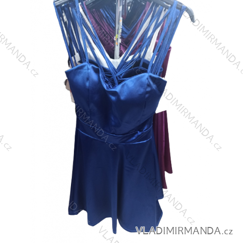 Šaty elegantné spoločenské na ramienka dámske (S/M ONE SIZE) TALIANSKA MóDA IM322288